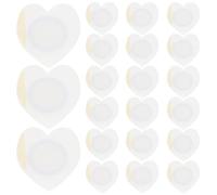 HANABASS 50piezas Parches de Aceite de Ricino Autoadhesivos Forma Corazón Algodón Orgánico Antifugas Cuidado Ombligo sin Lavado Envoltura Aceite Ricino