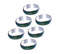 HANABASS 6 Anillos de Emociones para Niños Que Cambian de Color Temperatura, Anillos de Metal Cómodos para Fiestas de Cumpleaños y Bolsas de Obsequio