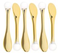 HANABASS 6 Cucharas para Faciales Doradas Varillas de Masaje para Ojos y Rostro Espátulas de Maquillaje Pequeñas y Ligeras Kit de 6 Piezas para Cuidado Facial y Absorción de Cremas