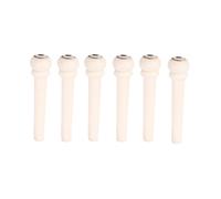 HANABASS 6 piezas Clavos de de Guitarra de de Res con Círculo de Latón y Puntos de Concha Verde Juego para Acústicas y Folklóricas