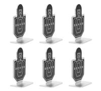 HANABASS 6 Piezas Diana de Metal Pequeño Soldado, Objetivo de Entrenamiento de Metal, Negro, Compacta, Segura, para Interior y Competición,