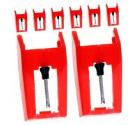 HANABASS 8 Piezas Agujas para Tocadiscos Aguja de Repuesto con Punta de Rubí para Fonógrafos Compatible con Varios Modelos Protege Vinilos y Ofrece Sonido para Ambiente Retro y Durabilidad