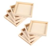 HANABASS 8 Piezas Bandejas de Madera para Puzzle de Bandejas Pequeñas para Ordenar Bloques de Cubos Organizador Apilable para Manualidades y Almacenaje Infantil