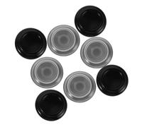 HANABASS 8 Piezas Caster Cups para Patas de Piano Vertical con Cojín Antideslizante Protectores de Suelo para Madera Dura Reducción de Ruido Protección para Interiores Negro y Transparente