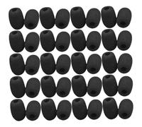 HANABASS 80 Piezas Funda de Esponja para Micrófono Protector Antiviento de Espuma Suave Fundas de Micrófono para Podcasting Karaoke y Oratoria Parabrisas de Diadema