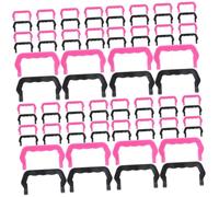 HANABASS 80piezas Manijas De Plástico para Jaulas De Pájaros y Accesorios para Jaulas De Hámster Reemplazo De Manijas Resistentes y Convenientes Juego De Negros y