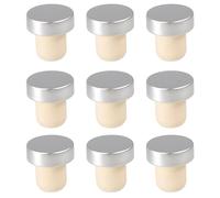 HANABASS 9 Tapones de Aluminio en Color Plata para Botellas de Vino Prácticos y Ecológicos para Mantener Bebidas en Buen Estado el Hogar