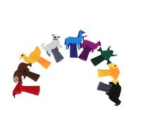 HANABASS 9piezas Títeres De Animales De Dibujos Animados Fieltro Set para Niño Niña Muñecos para Contar Cuentos y Jugar Interacción Familiar y Desarrollo Educativo