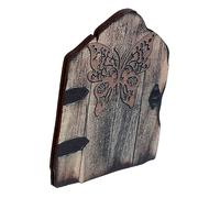 HANABASS Adornos De Puerta De Puerta De Hadas De Madera Miniatura Para Casa De Muñecas Decoración De Para Jardín