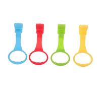 HANABASS Anilla De Tiro Para Bebés Portátil, Anilla Para Cuna De Guardería, 4 Piezas De Plástico Resistente, Color Aleatorio, Ayuda Aprendizaje Marcha, Uso Juego o Barrera Para Bebés