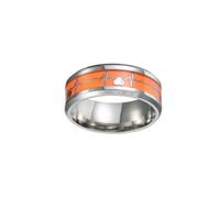 HANABASS Anillo de Dedo Unisex Luminoso Electrocardiograma, Acero Inoxidable, Diseño Elegante y Creativo para Ceremonia de Boda o Encuentro Social
