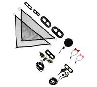 HANABASS Arnés Ajustable de Material Sintético Negro Correa y Tres Tallas Incluye Hamacas de Malla 33X33X48 CM Sombrero y Corbatas para Reptiles Adecuado para Paseos y Disfraces de