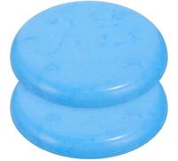 HANABASS Asiento Redondo de Plástico Azul para Taburete de Cantina, Kit de 4 Piezas 2 Tapas de Fibra de Vidrio y 2 Placas de Hierro, Accesorio para Sillas de Comedor y Cocina