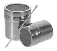 HANABASS Azucarero Portátil de Acero Inoxidable Aislamiento de Aire Exterior, Dispensador de Pimienta y Salero para Cocina Doméstica y Restaurante, Set de 1 Unidad Plata