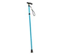HANABASS Bastón de Aluminio Ajustable Altura Diseño Antideslizante y Color Azul para Senderismo y