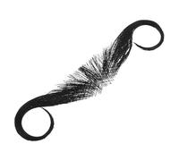 HANABASS Bigote Postizo para Hombre de Cabello Humano Realista Barba Postiza Completa Negra Tejido a Mano Transpirable y Fácil de Recortar para Cosplay Teatro y Disfraces