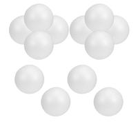 HANABASS Bolas de Espuma para Manualidades de 10 CM, 12 Esferas white de Poliestireno Seguras para Bricolaje, y Actividades Escolares