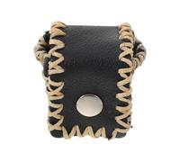HANABASS Bolsa Porta Tizas de Billar Compacta de Cuero Negro Estuche Portátil Resistente al Agua para Accesorios de Mesa de Billar y Snooker