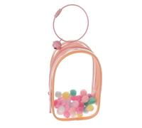 HANABASS Bolsa Transparente para Muñecas con Anillo y Campana Funda PVC de Alta Claridad para Exhibición y Almacenamiento de Figuras Coleccionables Mini Estuche Portátil
