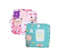 HANABASS Bolsas para Compresas Higiénicas de Algodón Impermeables 2 Piezas Estuches Portátiles para Toallas Sanitarias para Mujer Ideales para Viajes y Uso Exterior