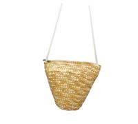 HANABASS Bolso Bandolera Trenzado de Paja para Mujer Bolso Playa con Cierre Seguro para Vacaciones y Uso Diario