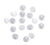 HANABASS Botones Cubiertos de Satén Blanco 12,5 Mm para Trajes y Vestidos, 15 Unidades, Accesorios de Costura Creativos para Cheongsam, Vestidos de Novia y Camisas