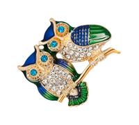 HANABASS Broche Alfiler de Pecho Búho de Aleación Cristal Broche de Ropa para Mujer y Niña Accesorio para Vestidos y Fiestas Diseño Decorativo Multiusos