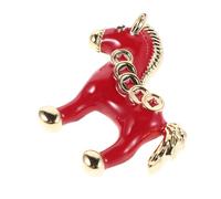 HANABASS Broche de Caballo Vintage de Cobre Rojo Motivo Zodiacal, Pin de Solapa para Mujer, Accesorio de Moda Resistente y Ligero, Adecuado para Eventos, Bodas y Uso Diario