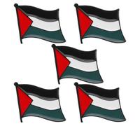 HANABASS Broche De Palestina Metálico 5 Piezas, Pin Decorativo Para Ropa, Mochila y Accesorios, Diseño Bandera Negra Palestina, Adorno Ligero Para Fiesta y Eventos Conmemorativos