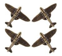 HANABASS Broche de Solapa Avión 4 Unidades Azul Verdoso Vintage para Chaquetas y Camisas, Accesorios de Aviación Ligeros y Seguros, Pin de Cuello Unisex para Uso Diario y Eventos