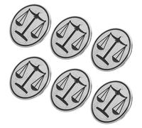 HANABASS Broche de Solapa de Metal Diseño Balanza de Justicia Set de 6 Piezas Acabado Resistente Decoloración Pin Ligero y Seguro para Abogados Accesorios Ideales para Trajes y Regalos