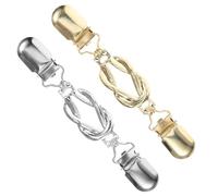 HANABASS Broches Vintage para Suéter y Cárdigan Mujer Clips Retro para Chales y Camisas Aleación Duradera Colores Plata y Oro Antiguo Pack 2 Unidades Accesorio Decorativo