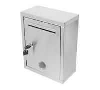 HANABASS Buzón de Pared y Pvc con Cerradura Negro Acero Inoxidable con Sistema de Depósito Fácil y Seguro Buzón para Oficina y Aula