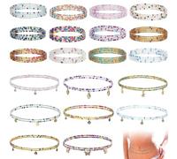 HANABASS Cadenas Decorativas Cintura Cuentas Africanas, 80 Cm, Juego de 20 Piezas, Cadena Corporal en Capas para Mujeres, Accesorio para Playa, Fiesta y Baile