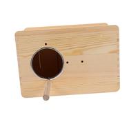 HANABASS Caja de Cría para Periquitos y Ninfas Nido de Madera Maciza con Posadero Estable y Seguro para Cría de Aves Pequeñas como Agapornis y Cacatúas