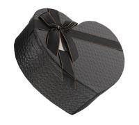 HANABASS Caja de Embalaje Forma de Corazón Negra Mediana para Regalos de San Valentín para Dulces Chocolates y Detalles Originales para Mujeres