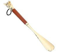 HANABASS Calzador de Zapatos con Mango para Personas Mayores Diseño Decorativo de Cabeza de Perro Calzador Portátil para Viaje Herramienta Ergonómica sin Necesidad de Agacharse