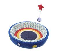 HANABASS Cama Rascadora para Gatos De Sisal Tapete Rascador Redondo para Salón Pequeño para Gatos Almohadilla Nido para Descansar y Jugar