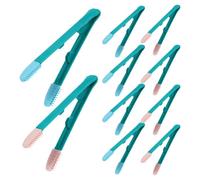 HANABASS Cepillo para Limpieza de Ojos de Mascotas 10 Piezas 5 Rosa Verde 5 Azul Verde Pinzas Cerdas Suaves para Eliminar Costras y Lágrimas en Perros y Gatos Herramienta de Aseo para
