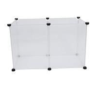 HANABASS Cercado para Mascotas Transparente Valla Protectora DIY para Conejos Cobayas y Pequeños Animales Fácil Montaje para Casa y Ejercicio Accesorio Seguro para Animales Pequeños