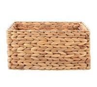 HANABASS Cesta de Almacenamiento Trenzada de Paja Natural sin Forro Tamaño Mediano Cesta Organizadora para Estantes y Cocina Adecuado para Guardar Libros Juguetes y Toallas de Ratán