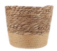 HANABASS Cesta Tejida para Plantas de Interior Grande, Macetero Redondo de Algas Marinas Color Café, Decoración Hogar Multiusos, Contenedor Resistente y Natural para Jardinería