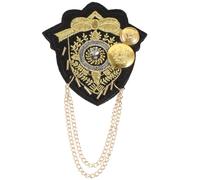 HANABASS Charreteras Decorativas Hombros Vintage Borlas, 1 Par de Joyas de Hombro para Mujer Estilo Academia, Accesorio de Metal para Ropa y Chaquetas