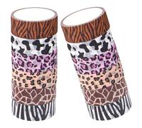 HANABASS Cinta Washi Estampado de Animales Salvajes, Papel Autoadhesivo en 12 Rollos para Planners y Decoración de Fiestas, Diseño Delicado y Atractivo
