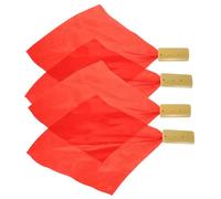 HANABASS Claquetas Chinas Kuaiban para Niños, Instrumento de Percusión Allegro de Bambú, Set de 4 Piezas Pañuelo Rojo, Adecuado para Principiantes y Educación Musical Básica