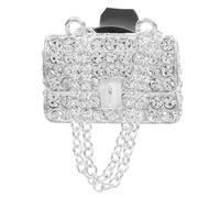 HANABASS Clip Difusor para Rejilla de Ventilación de Coche Ambientador Aromático Plateado Diseño de Bolso y Emblema Decoración Interior para Coche Accesorio Práctico para Aire Fresco