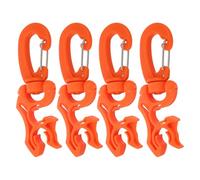 HANABASS Clips para Manguera de Buceo Doble Bcd, Sujetador de Manguera de Baja Presión 10x10 Mm, 4 Piezas Naranja, Accesorios para Reguladores de Buceo y Snorkel, Soporte Compacto