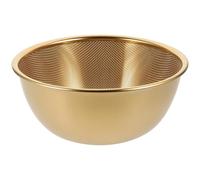 HANABASS Colador Metálico de Malla Fina y Cuenco para Lavar Verduras de Acero Inoxidable 24 Cm, Cesta Escurridor de Cocina Multifuncional para Arroz y Frutas, Juego 2 Piezas Color Dorado