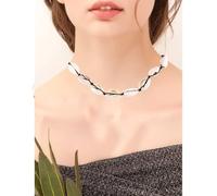 HANABASS Collar Artesanal de Conchas Naturales Estilo Hawaiano con Hilo Negro para Mujer Cadena Ligera y Atractiva Regalo para Ocasiones Especiales