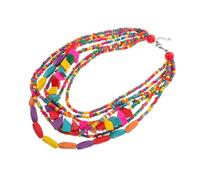 HANABASS Collar Bohemio De Cuentas Gruesas Joyería Africana Para Mujer Collar De Cuentas De Colores Estilo Vintage Accesorios Llamativos Para Camisa Étnica